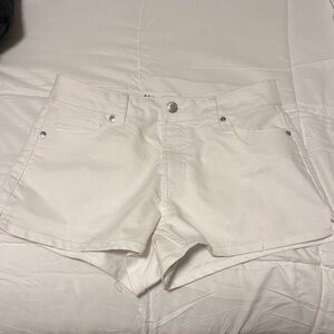 Classic Cream Jean Shorts for Women